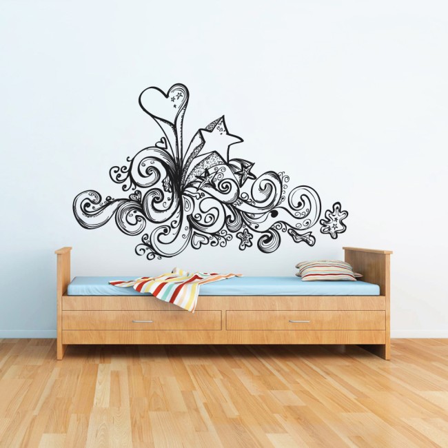 Szerelmes tűzijáték - Falmatrica / Faltetoválás