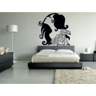 Absztrakt nőkép - Falmatrica / Faltetoválás -