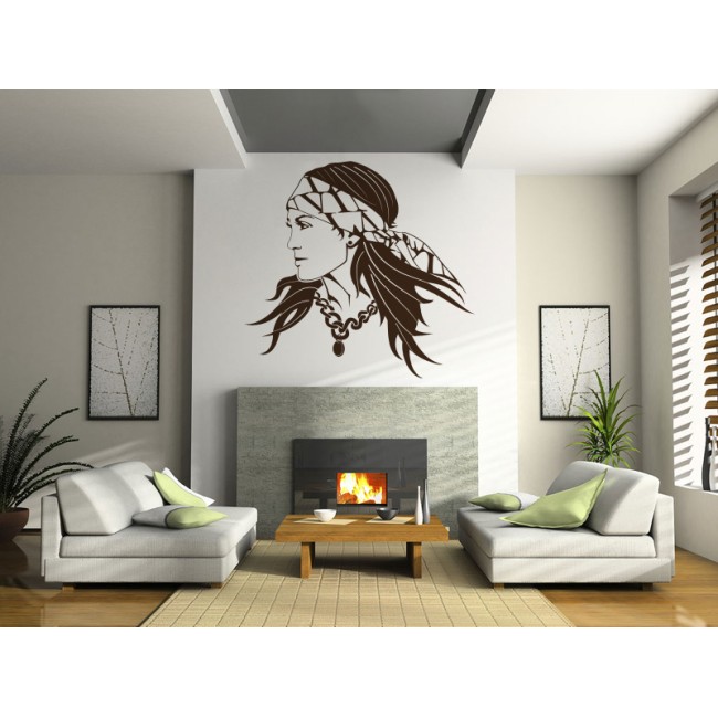 Hippi nő - Falmatrica / Faltetoválás -