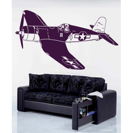 II. Világháborús vadászrepülő - Falmatrica / Faltetoválás