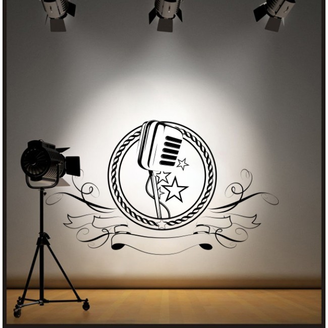Mikrofon a sztároknak - Falmatrica / Faltetoválás