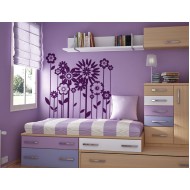 Absztrakt virágok - Falmatrica / Faltetoválás