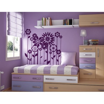 Absztrakt virágok - Falmatrica / Faltetoválás