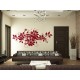 Virágos modern dekoráció - Falmatrica / Faltetoválás