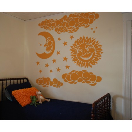 Hold és napocska - Falmatrica / Faltetoválás