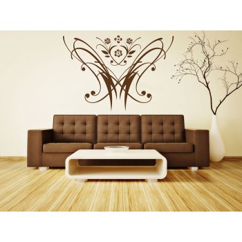 Absztrakt virágösszeállítás - Falmatrica / Faltetoválás -