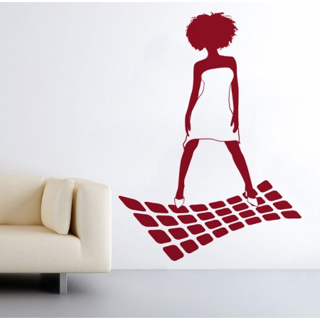Táncoló hölgy - Falmatrica / Faltetoválás