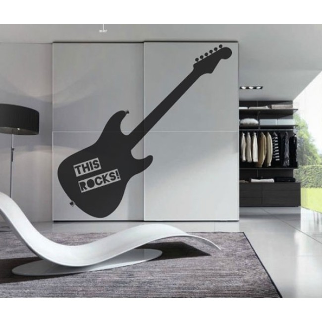 Rock gitár - Falmatrica / Faltetoválás