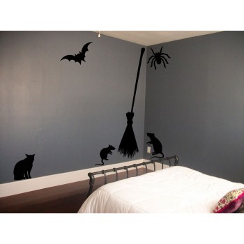 Halloween szimbólumok - Falmatrica / Faltetoválás