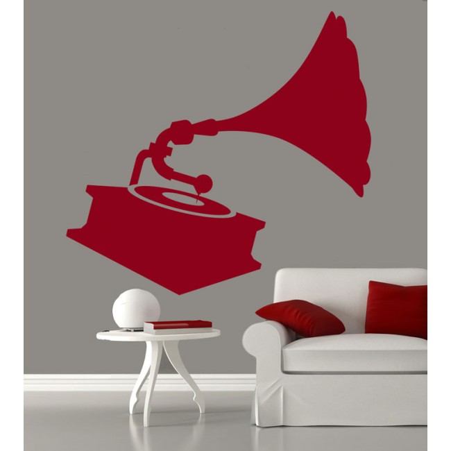 Régi gramofon - Falmatrica / Faltetoválás