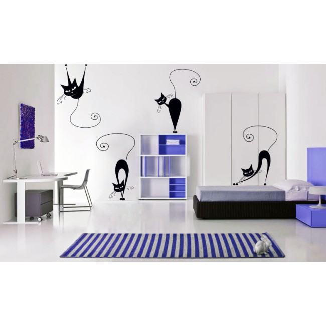 Cicák a házban (csomag) - Falmatrica / Faltetoválás