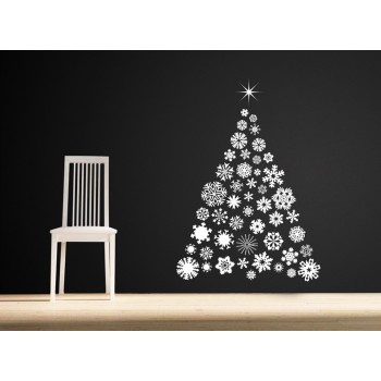 Hópelyhes Karácsonyfa - Falmatrica / Faltetoválás