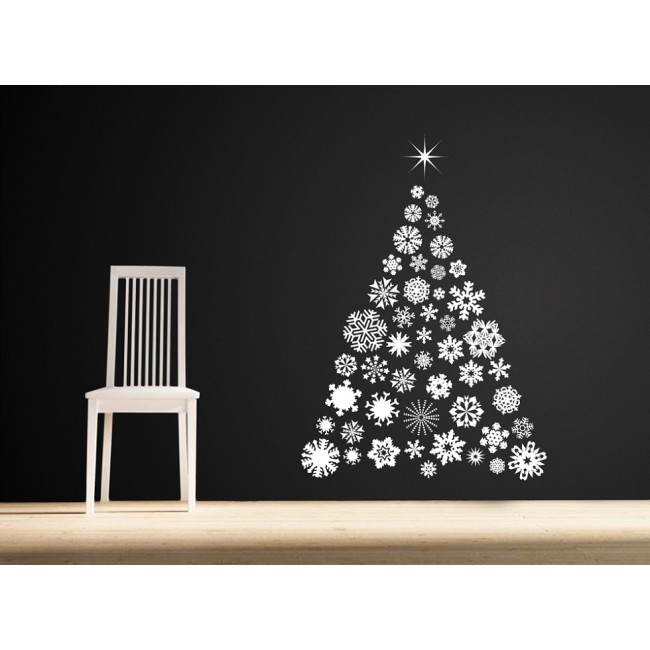Hópelyhes Karácsonyfa - Falmatrica / Faltetoválás