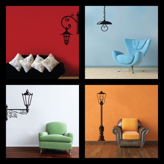 Utcai lámpák (csomag) - Falmatrica / Faltetoválás