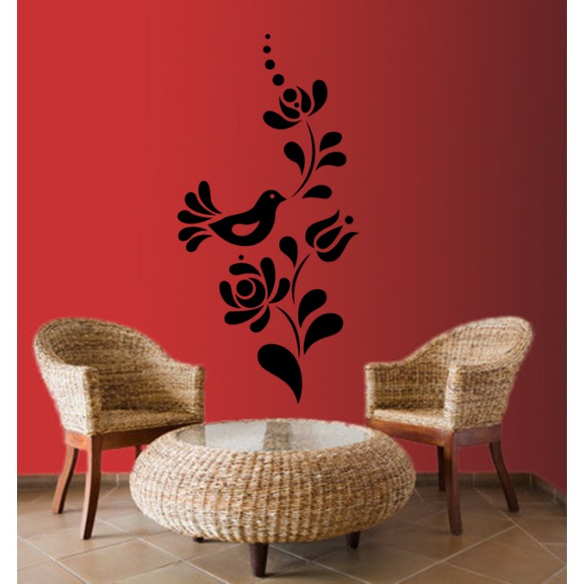 Tavaszi madárka - Falmatrica / Faltetoválás