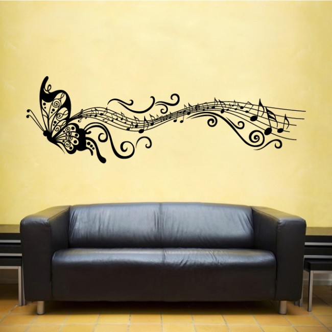 Zenés pillangó - Falmatrica / Faltetoválás