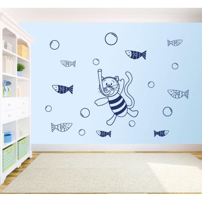 Búvármacska (csomag) - Falmatrica / Faltetoválás