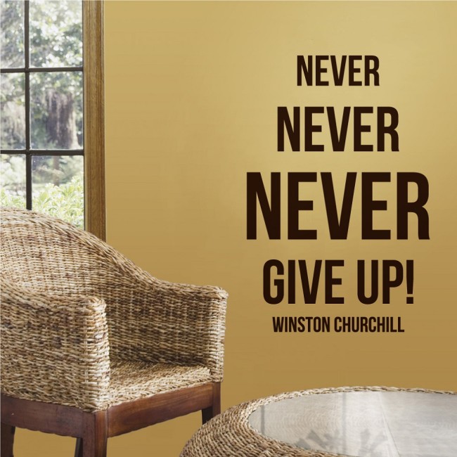 Never Give Up! - Falmatrica / Faltetoválás