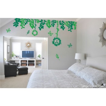 Borostyán + Pillangók (MultiColor) - Falmatrica / Faltetoválás