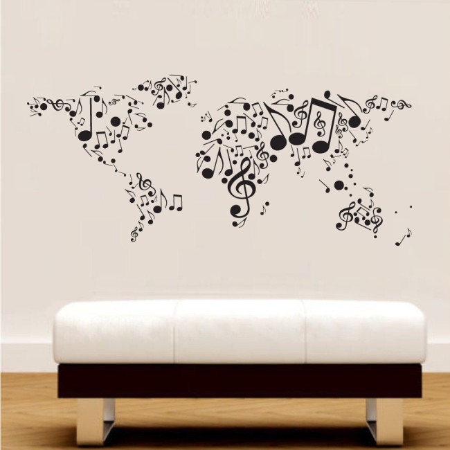 Zene a világnak! - Falmatrica / Faltetoválás