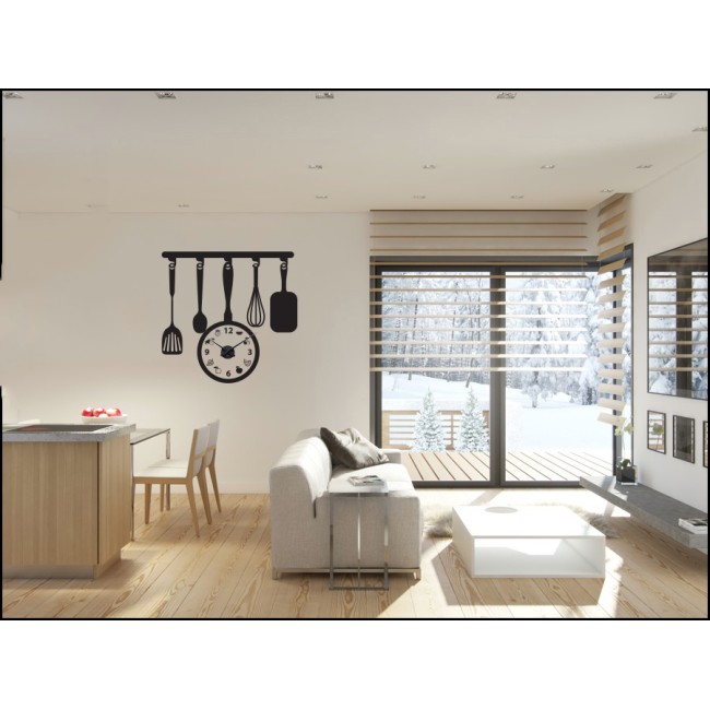 Konyhatündér + Falióra  - Falmatrica / Faltetoválás