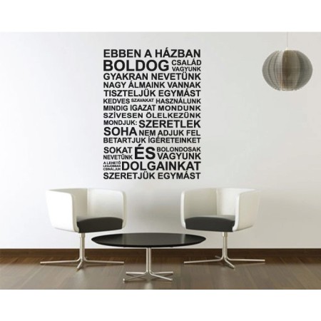 Ebben a házban 2 - Falmatrica / Faltetoválás