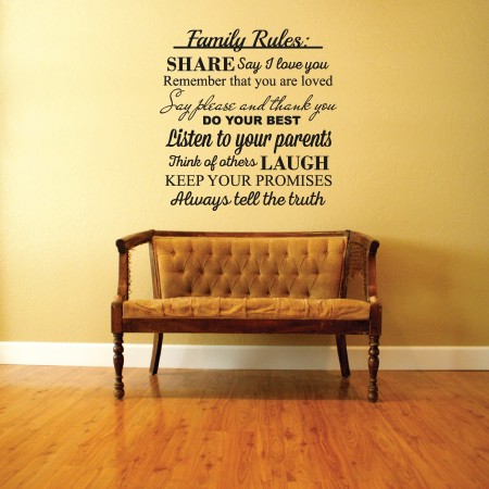 Szabályok a családban - Falmatrica / Faltetoválás