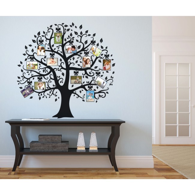 Életfa képkeretekkel - Falmatrica / Faltetoválás