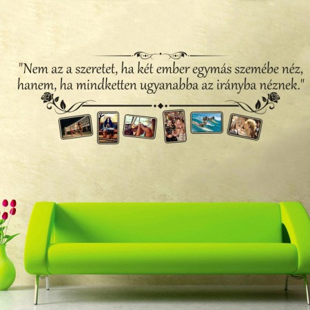 Képkeretes falmatrica - szeretet