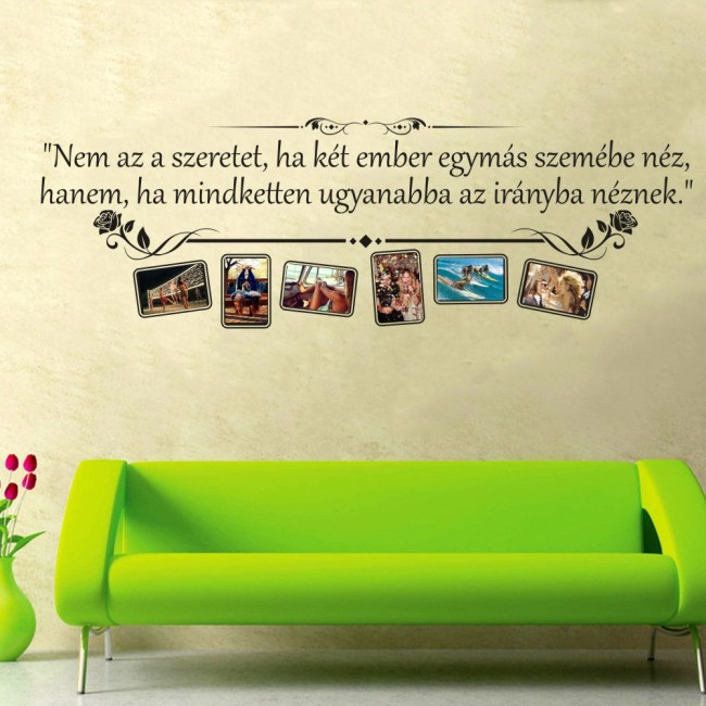 Képkeretes falmatrica - szeretet