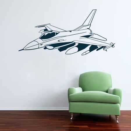 Vadászrepülőgép - Falmatrica / Faltetoválás