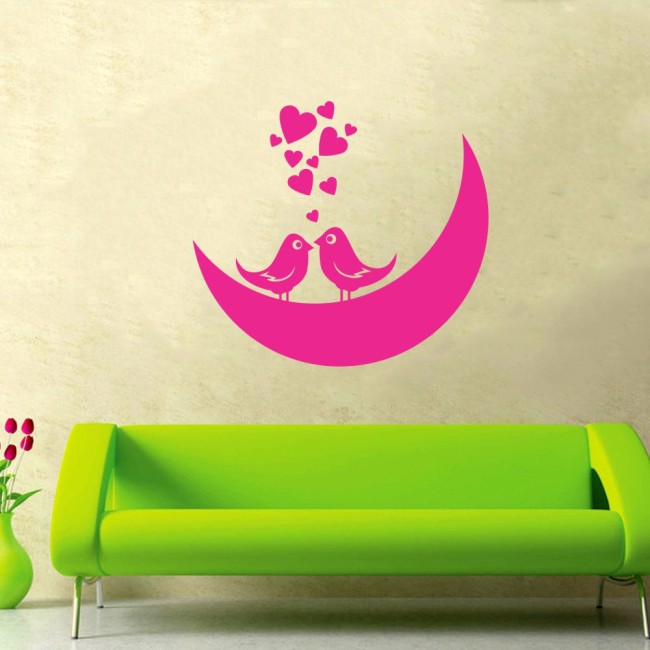 Szerelmes madárkák - Falmatrica / Faltetoválás