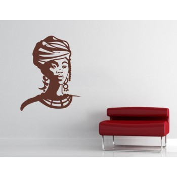Afró nő - Falmatrica / Faltetoválás -