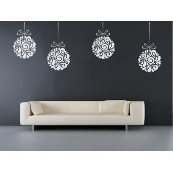 Karácsonyi gömbök - Falmatrica / Faltetoválás -