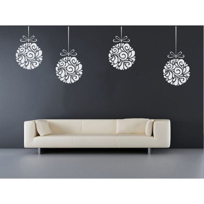 Karácsonyi gömbök - Falmatrica / Faltetoválás -