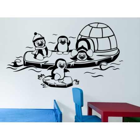 Pingvinek a jégen - Falmatrica / Faltetoválás