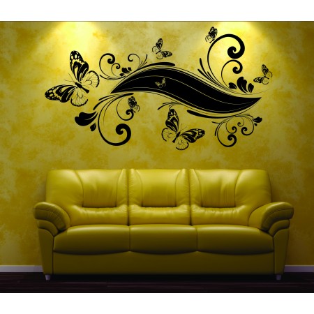 Pillangók a szélben - Falmatrica / Faltetoválás