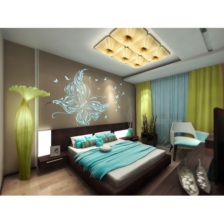 Pillangó királynő - Falmatrica / Faltetoválás