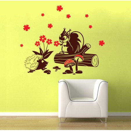 A süni és a mókus - Falmatrica / Faltetoválás -