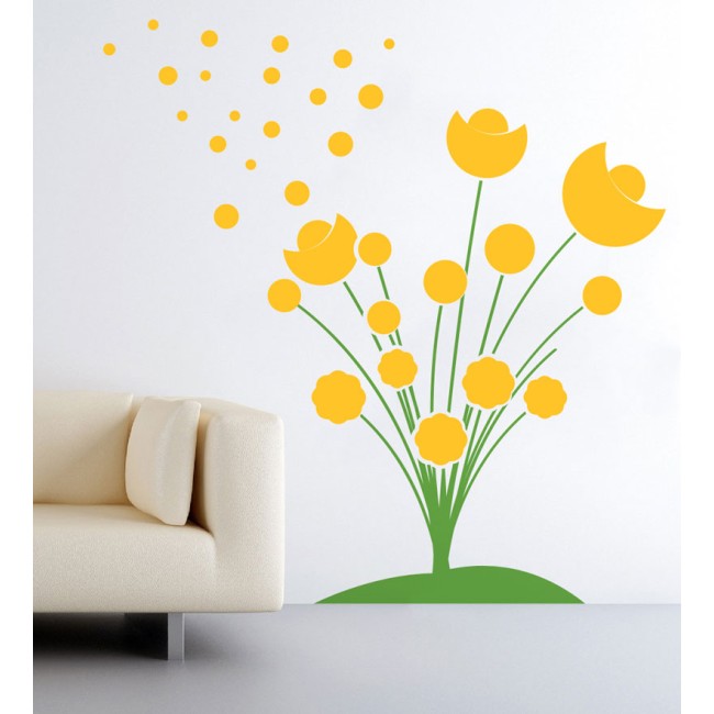 Tulipán csokor - MultiColor - Falmatrica / Faltetoválás
