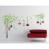 Zöld lombos fa  – Színes matrica csomag