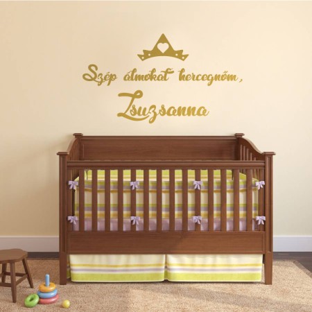 Prémium matrica - Szép álmokat hercegnőm + NÉV