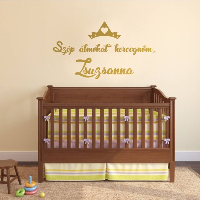 Prémium matrica - Szép álmokat hercegnőm + NÉV