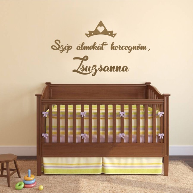 Prémium matrica - Szép álmokat hercegnőm + NÉV
