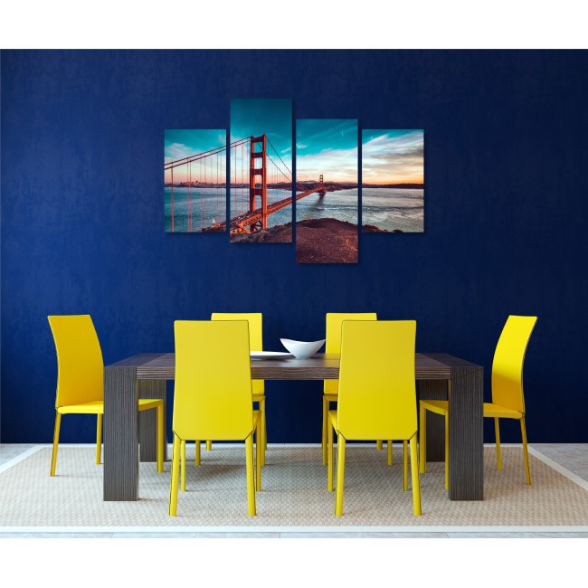 Többrészes vászonkép - A csodálatos Golden Gate híd