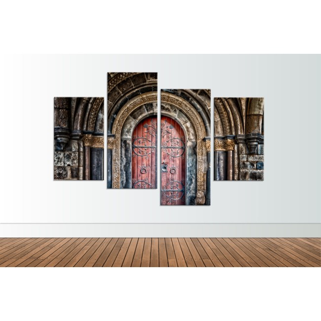  Többrészes vászonkép - Régi kapu