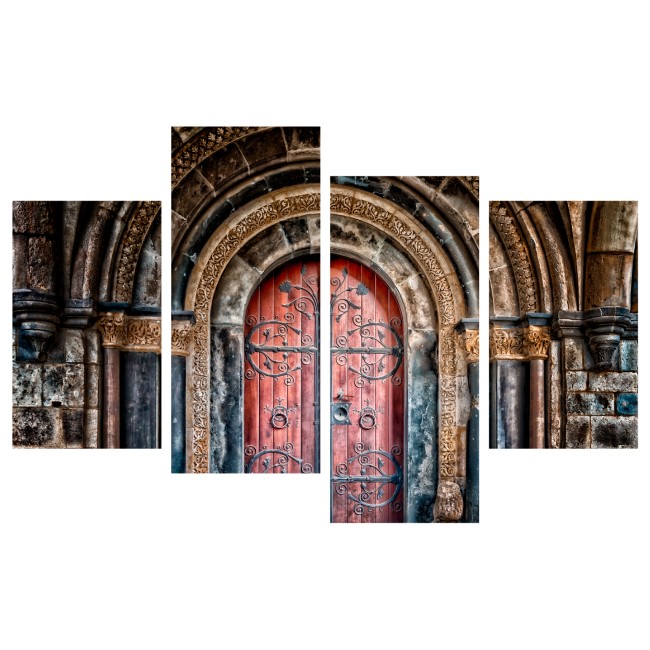  Többrészes vászonkép - Régi kapu