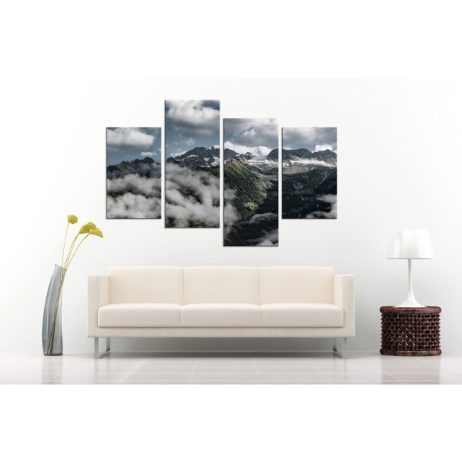 Többrészes vászonkép - Felhők között