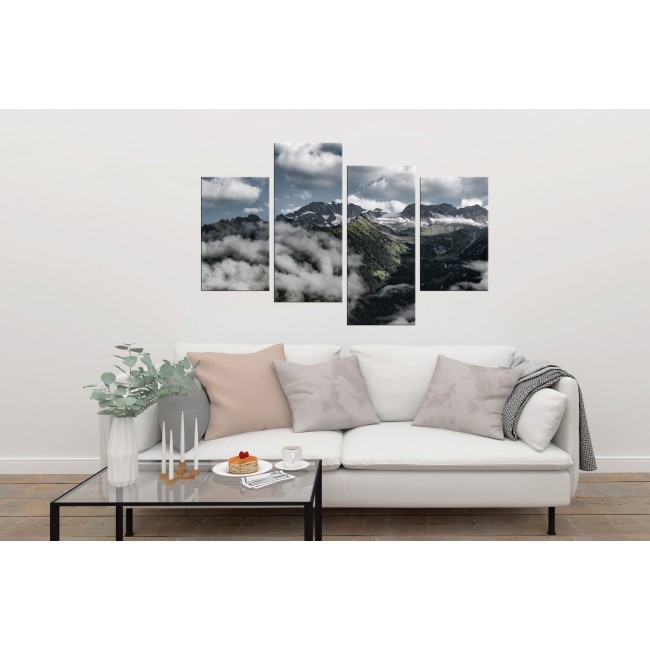 Többrészes vászonkép - Felhők között