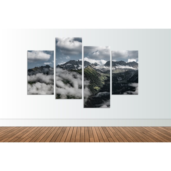 Többrészes vászonkép - Felhők között